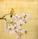 Peinture chinoise - Oiseaux-fleur