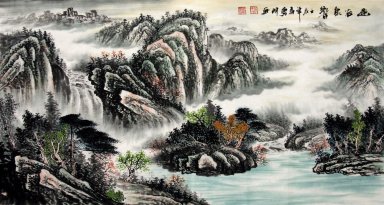 Montagnes et l\'eau - peinture chinoise