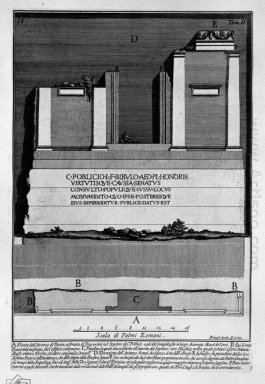 Le T Plate plan Iv romaines 2 et l\'élévation du Sur