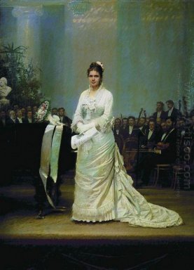 Porträt von Elizabeth Singer Andreevny Lavrovsky auf der Bühne d