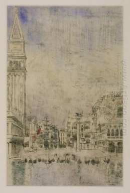 Piazzetta och Gamla Campanile, Venedig