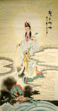 Avalokitasvara - Guanyin - kinesisk målning