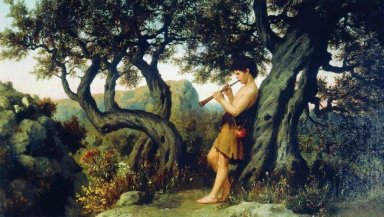 A Shepherd Playing Flute