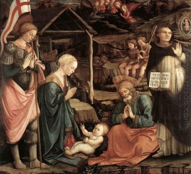 Adoração da criança com Saint 1465