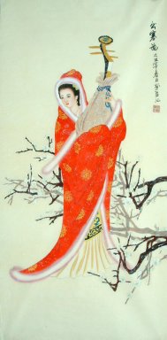 Mooie dame, Zhaojun - Chinees schilderij