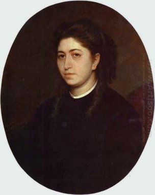 Portrait einer jungen Frau Dressed In Black Velvet 1863