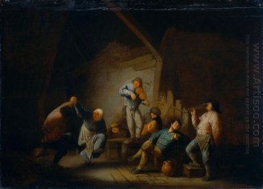 Dancing Couple and Merry Company in an Interior