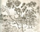 En grupp av pinjeträd nära A House 1889