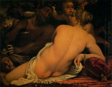Venus met een sater en cupido\'S
