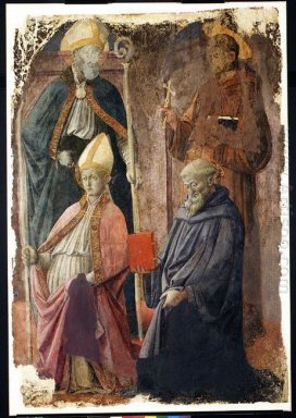 Heiligen Augustin Und Francis A Bischof St. Und St. Benedikt