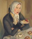 Vrouw met appel