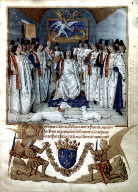 Louis Xi preside el capítulo de Saint Michel