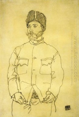 Prigioniero di guerra russi con cappello di pelliccia 1915