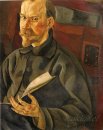 Porträt des Künstlers B. M. Kustodiev