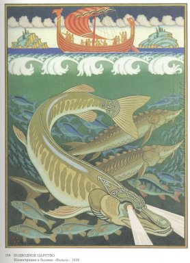 Illustrazione subacqueo per l\'epica Volga 1928
