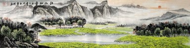 Montañas y agua - la pintura china