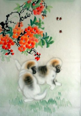 Dog - la pintura china