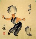 Vieux Pékinois, Acrobatie - peinture chinoise