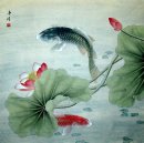 Fish & Lotus - pintura chinesa