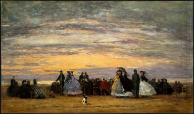 La playa en Villerville 1864