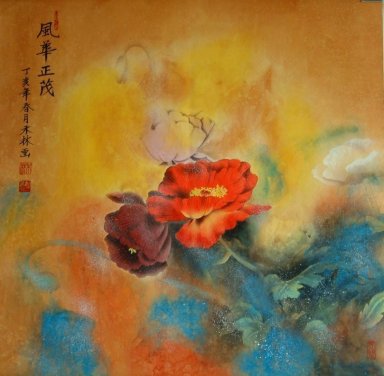 Bloemen - Chinees schilderij