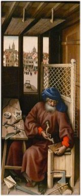 The Mérode Altarpiece - Joseph as a medieval carpenter