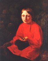 Un niño con una camisa roja