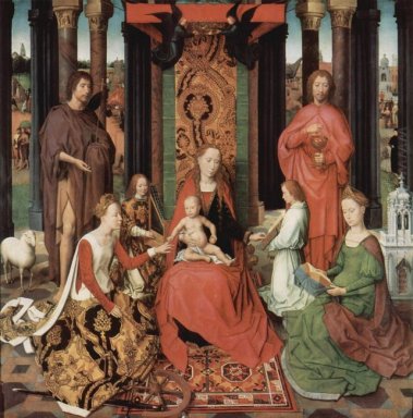Central Panel Of The Triptych Of St John The Baptist And St John