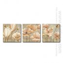 Hand-painted Floral Oil Painting - Set of 3