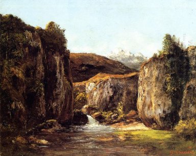 La fuente Entre las rocas del Doubs 1871