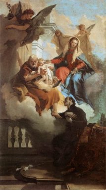 De Heilige Familie In Een Visie op St Gaetano 1736