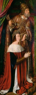 Peter II de Beaujeu de Borbón con San Pedro - ala izquierda de t