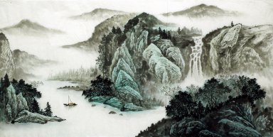 Bergen en water - Chinees schilderij