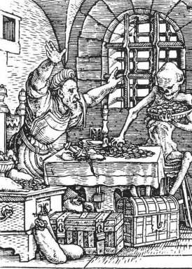 Death And The Miser From The Dance Of Death 1523
