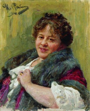 Portrait de l\'écrivain TL Shchepkina Kupernik 1914