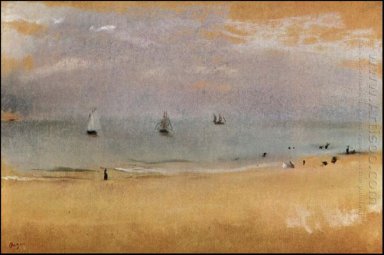 beach with sailing boats