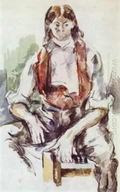 Boy in einer roten Weste 1890 1