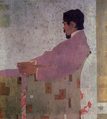 Portret van de schilder anton peschka 1909