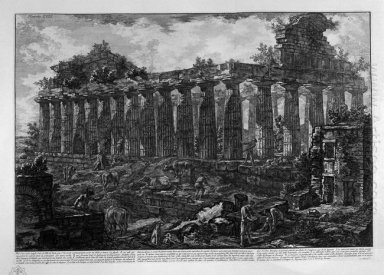 Une autre vue du Temple dans la ville de Paestum Considéré Dedic