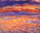 Zonsondergang Aan Zee 1879