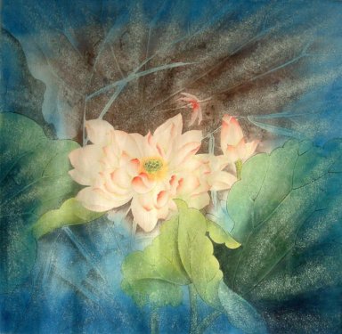 Lotus Chinees schilderij