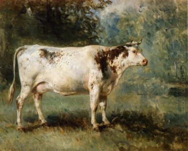 Una mucca in un paesaggio