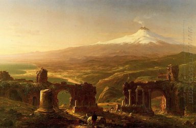 Mount Aetna Desde Taormina 1843
