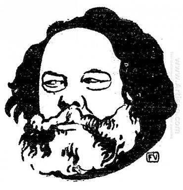 Russische Anarchist Michail Bakunin und Philosoph 1895