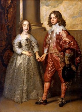 Vilhelm II prins av apelsin och prinsessan henrietta Maria Stuar