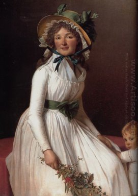 Madame Pierre Seriziat Nee Emilie Pecoul Avec Son Fils Emile 179