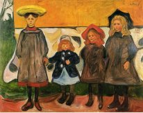 Fyra flickor i Arsgardstrand 1903