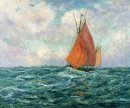Тунец Лодка в море 1907