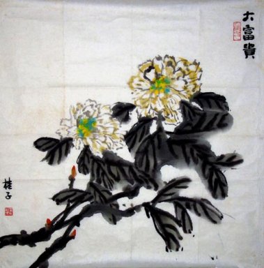 Peony-Big rica - Pintura Chinesa