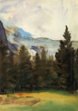 Purtud Abete alberi e neve Montagna 1908